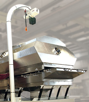 Cover Lift Davit System Allows Safe, Easy Access to Dryer Interior for Cleaning